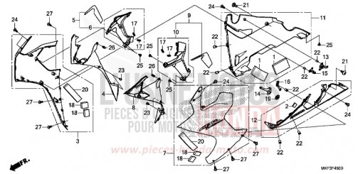 MITTLERER WINDLAUF CBR1000S1H de 2017